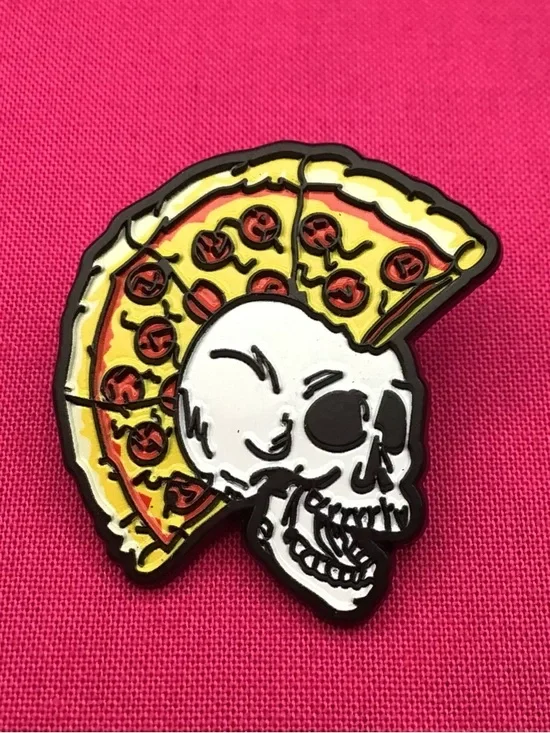 Pizza Mohawk Enamel Pin - Picture 1 of 1